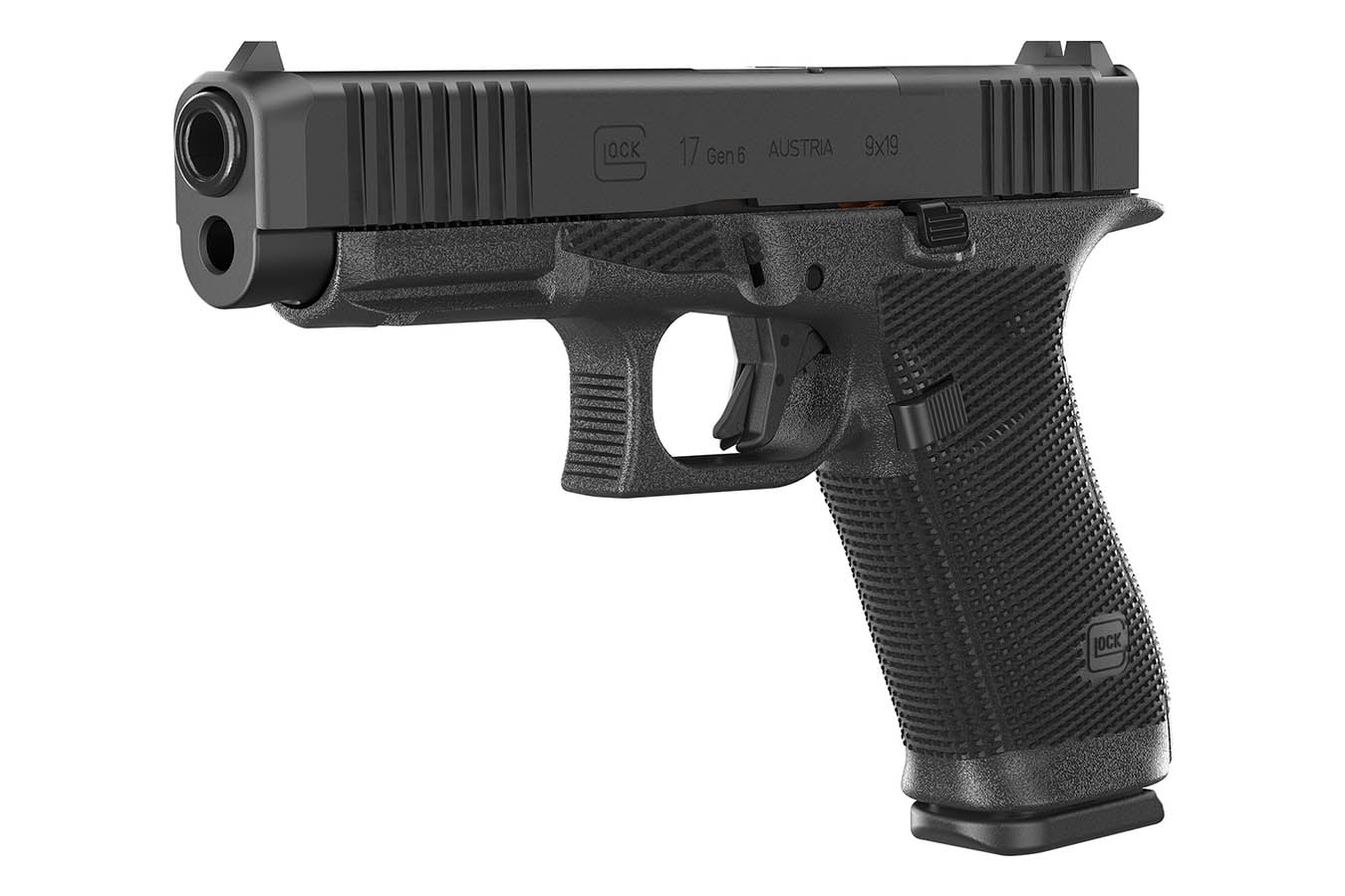 Glock 17 Gen6 9mm Optic Ready Pistol with Front Serrations and Fixed Standard Sights (LE)